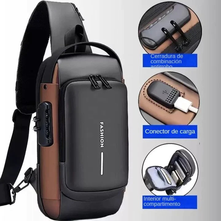 😍BOLSO ANTIRROBO IMPERMEABLE MORRAL USB 😍